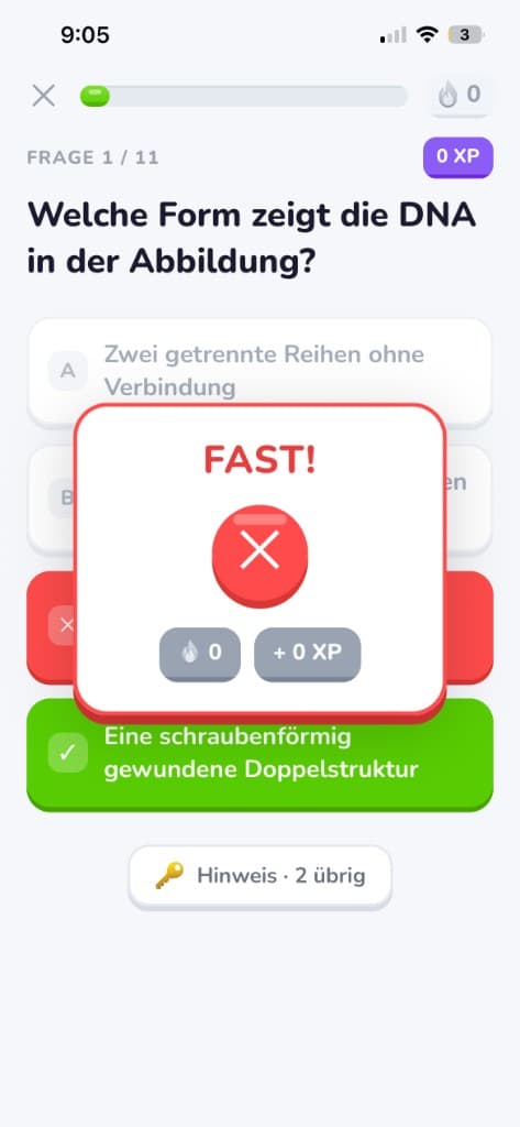 Quizfrage in Klausi
